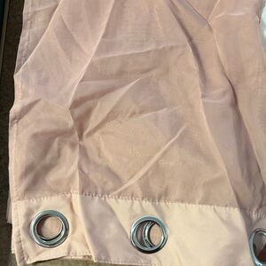 Dusty rose 3 pieces Grommet Curtain Panel